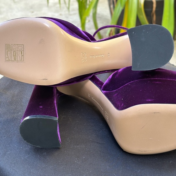 NWOT Gianvitto Rossi 38 Holly mary jane d’orsay velvet platform pumps - Picture 2 of 8